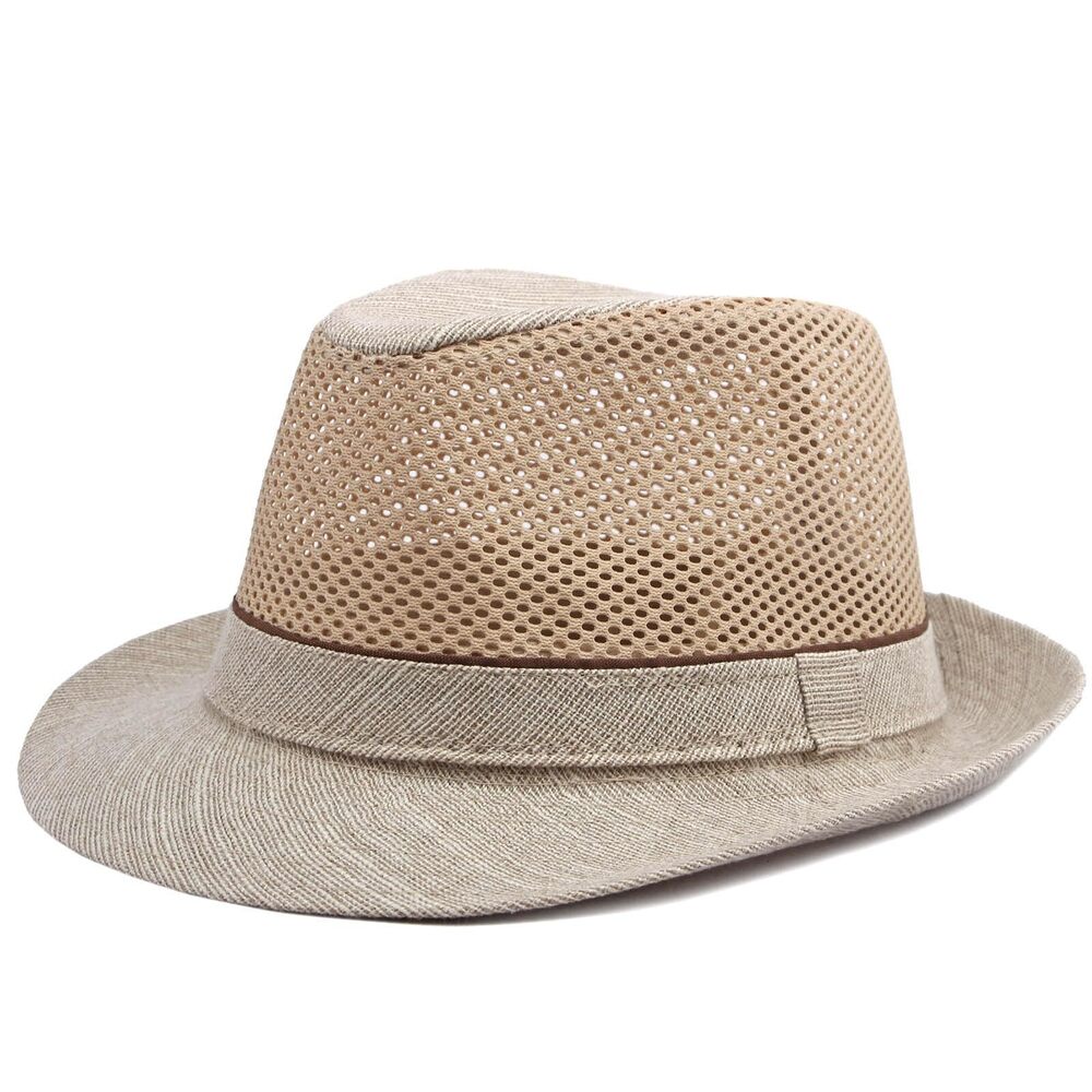 9406 Mesh Fedora Hat Summer Fedora Hats Trilby Hat Sun Beach Hat Panama